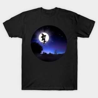 Little Witch Full Moon Night T-Shirt